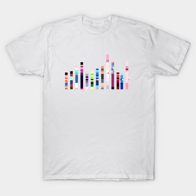 Characters of Steven Universe Barcode T-Shirt by gkillerb